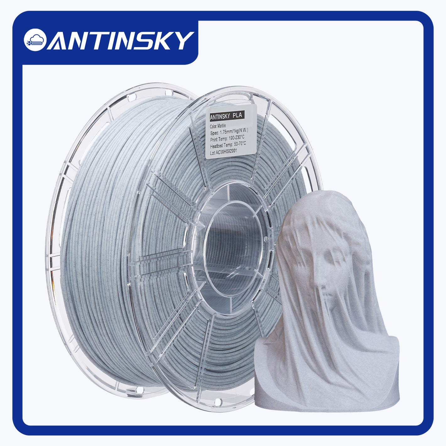 ANTINSKY PLA-ROCK Filament 1.75mm 1.5kg