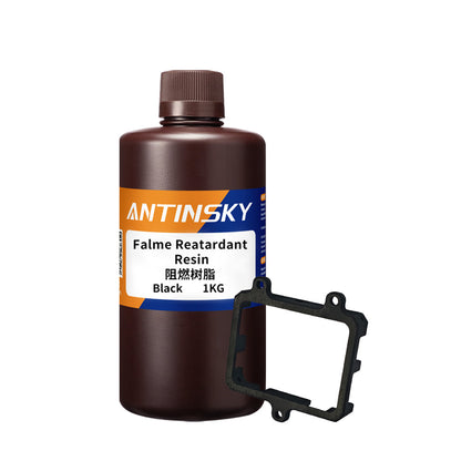 ANTINSKY Flame Retardant Resin Black 1.5KG — Fire-Resistant 3D Printing Resin